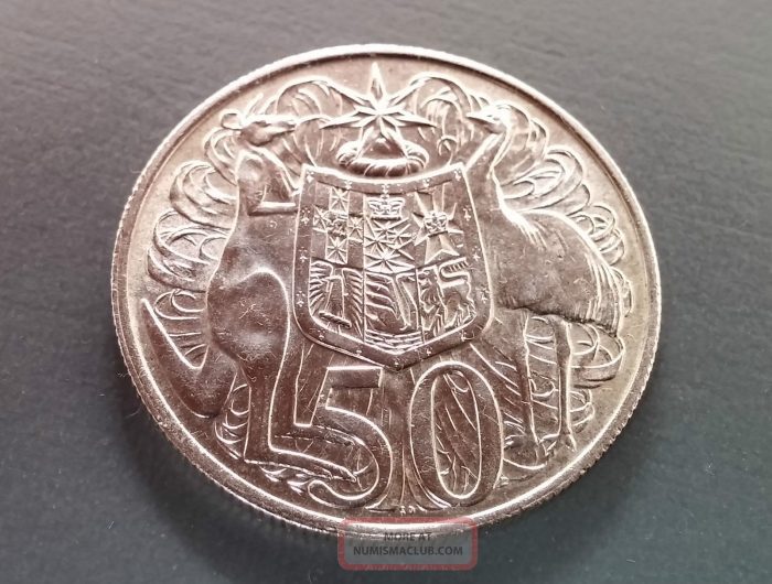 1966 round 50c coin