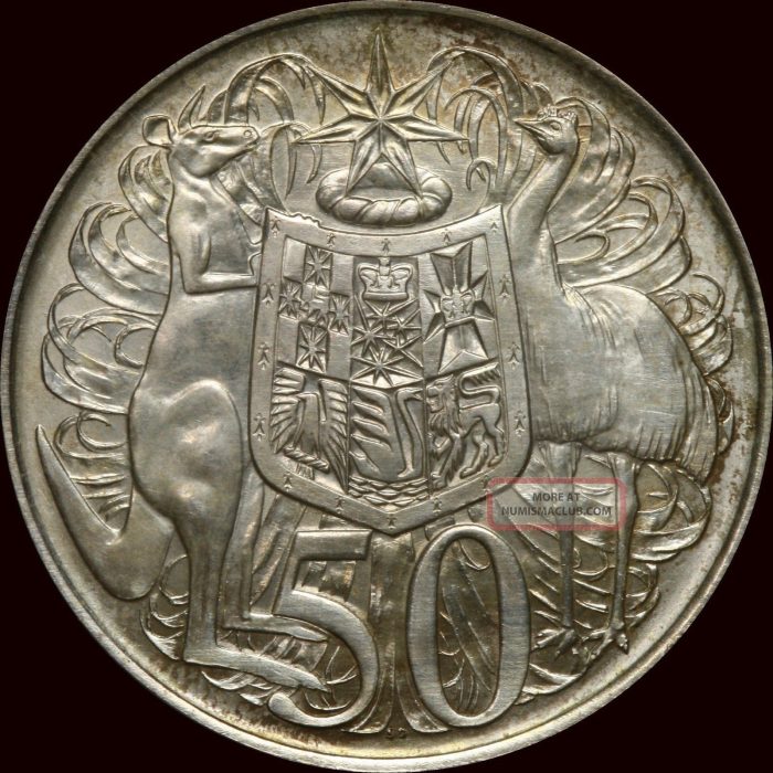 1966 round 50c coin